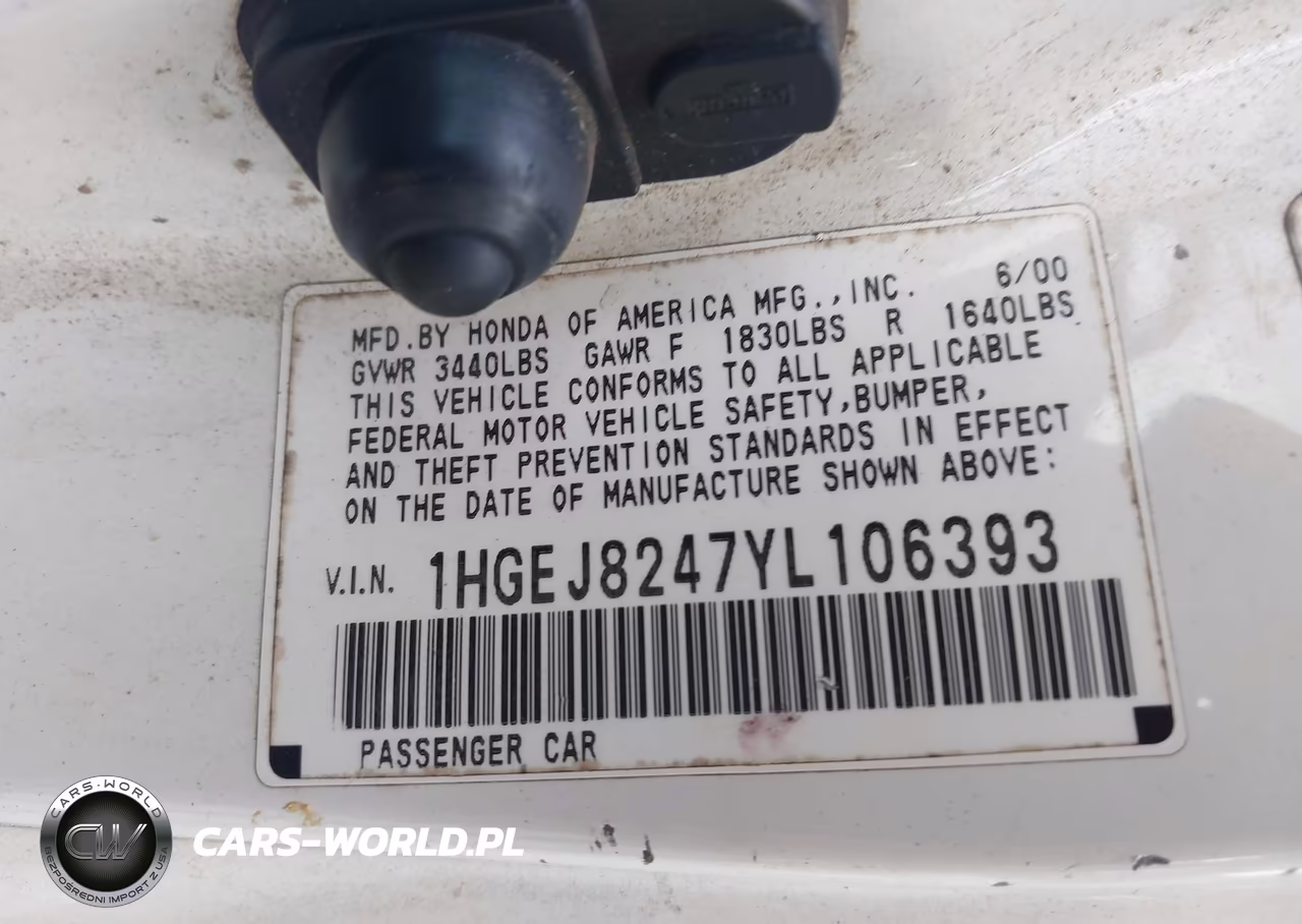 2000 Honda Civic Ex VIN:1HGEJ8247YL106393 - 9