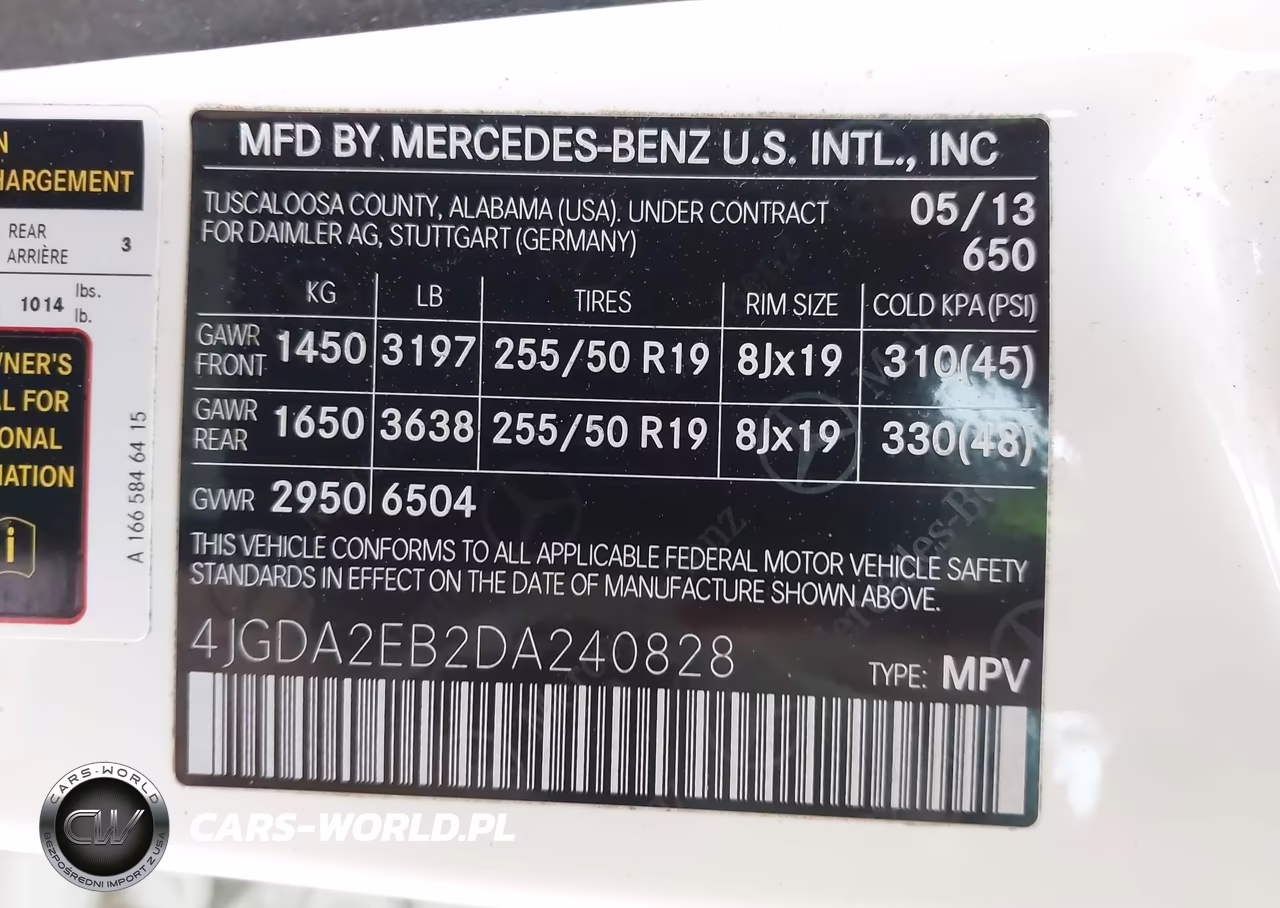 2013 Mercedes-Benz Ml 350 Bluetec 4Matic VIN:4JGDA2EB2DA240828 - 9