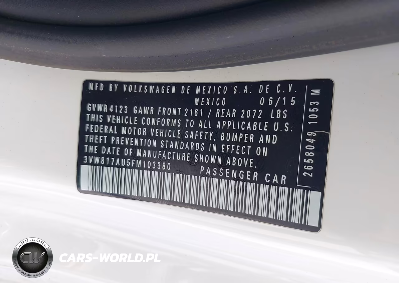 2015 Volkswagen Golf Tsi S 2-Door VIN:3VW817AU5FM103380 - 9