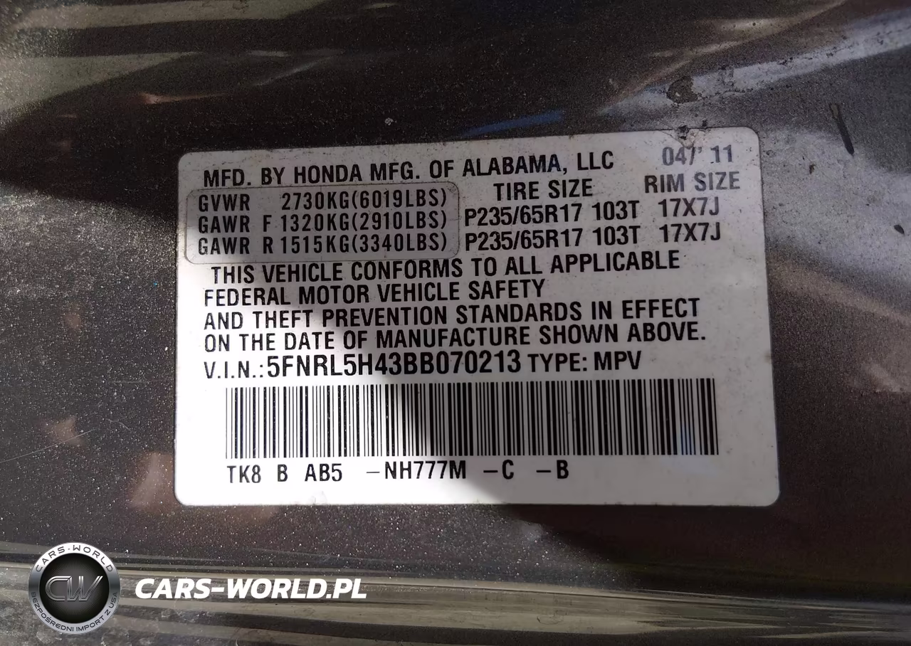 2011 Honda Odyssey Ex VIN:5FNRL5H43BB070213 - 9