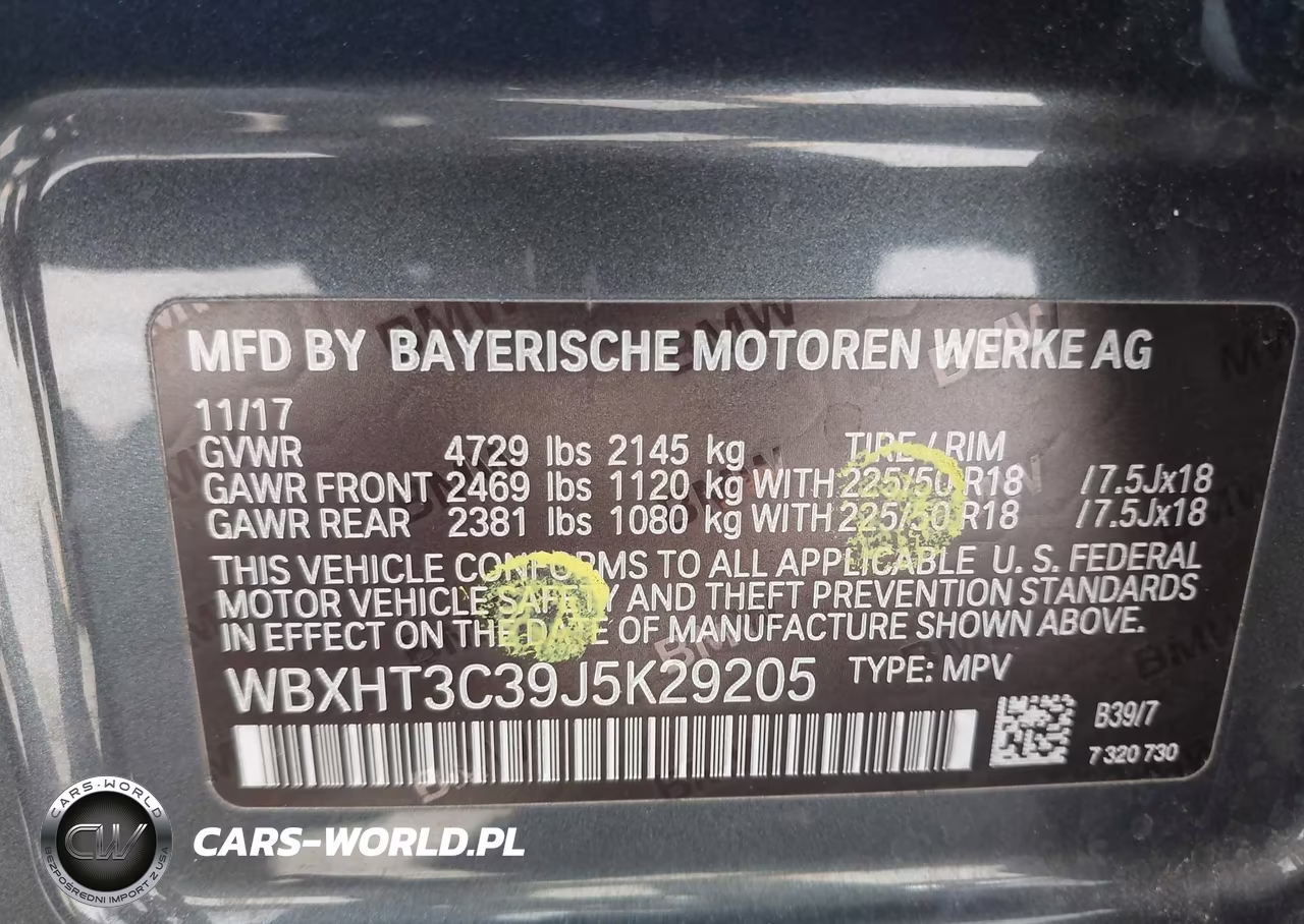 2018 BMW X1 xDrive28I VIN:WBXHT3C39J5K29205 - 9