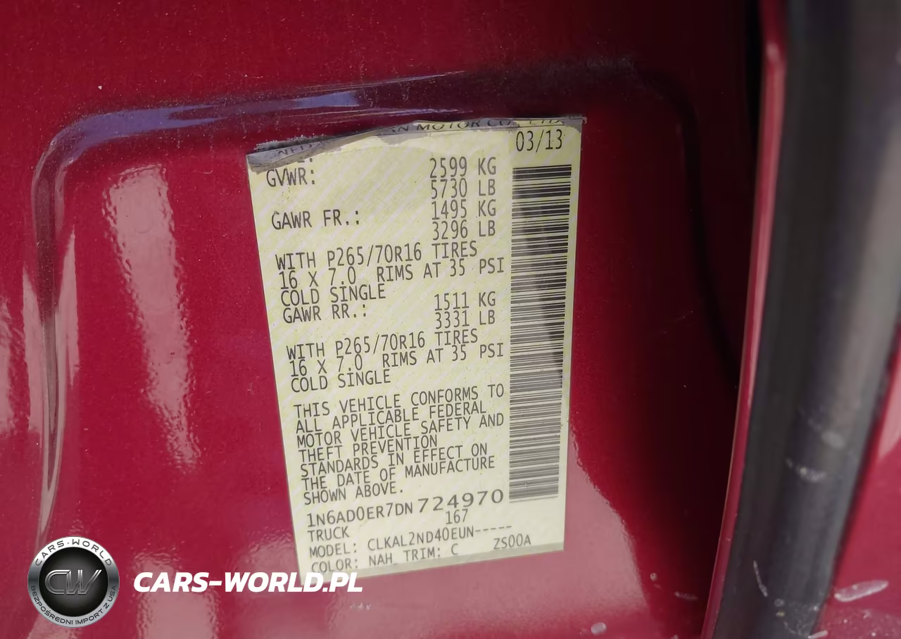 2013 Nissan Frontier Sv VIN:1N6AD0ER7DN724970 - 9