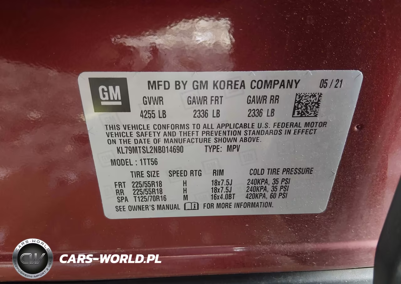 2022 Chevrolet Trailblazer Fwd Rs VIN:KL79MTSL2NB014690 - 9