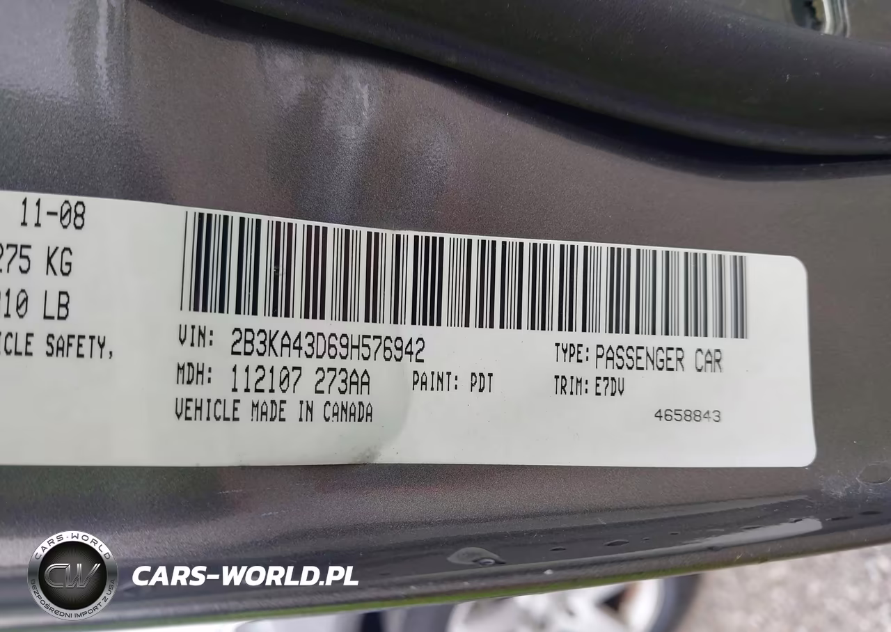 2009 Dodge Charger Se VIN:2B3KA43D69H576942 - 9