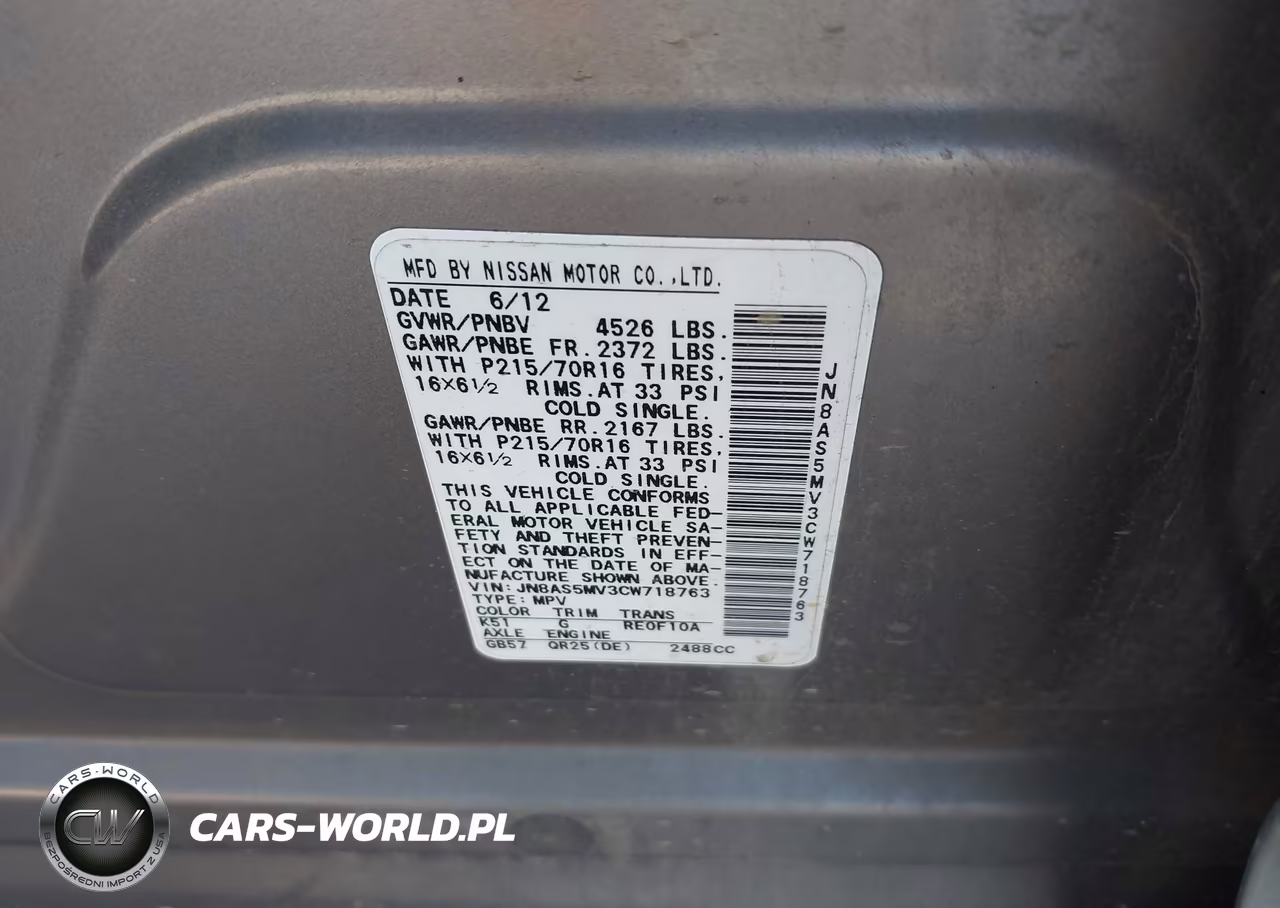 2012 Nissan Rogue S VIN:JN8AS5MV3CW718763 - 9