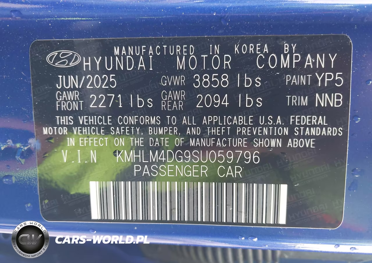 2025 Hyundai Elantra Sel Sport VIN:KMHLM4DG9SU059796 - 9