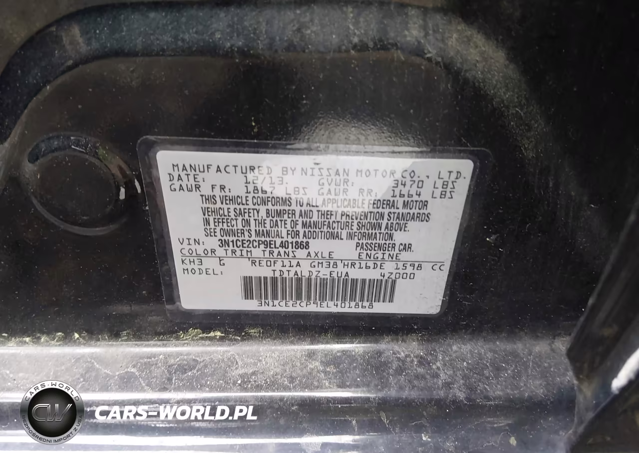 2014 Nissan Versa Note Sv VIN:3N1CE2CP9EL401868 - 9