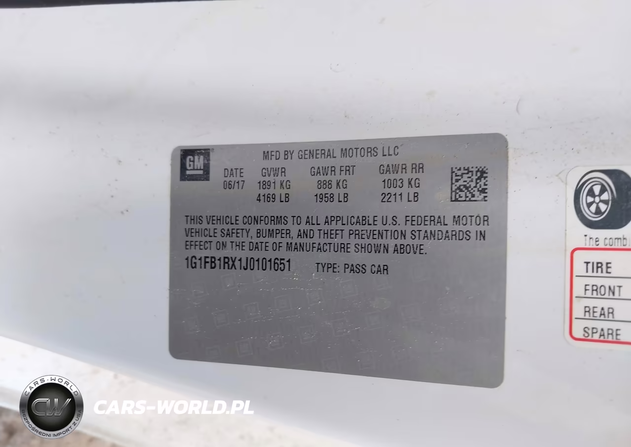 2018 Chevrolet Camaro 1Lt VIN:1G1FB1RX1J0101651 - 9