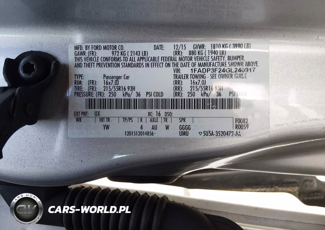 2016 Ford Focus Se VIN:1FADP3F24GL240917 - 9