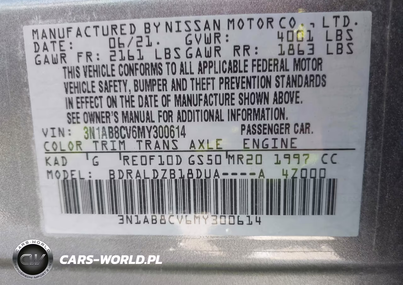 2021 Nissan Sentra Sv Xtronic Cvt VIN:3N1AB8CV6MY300614 - 9