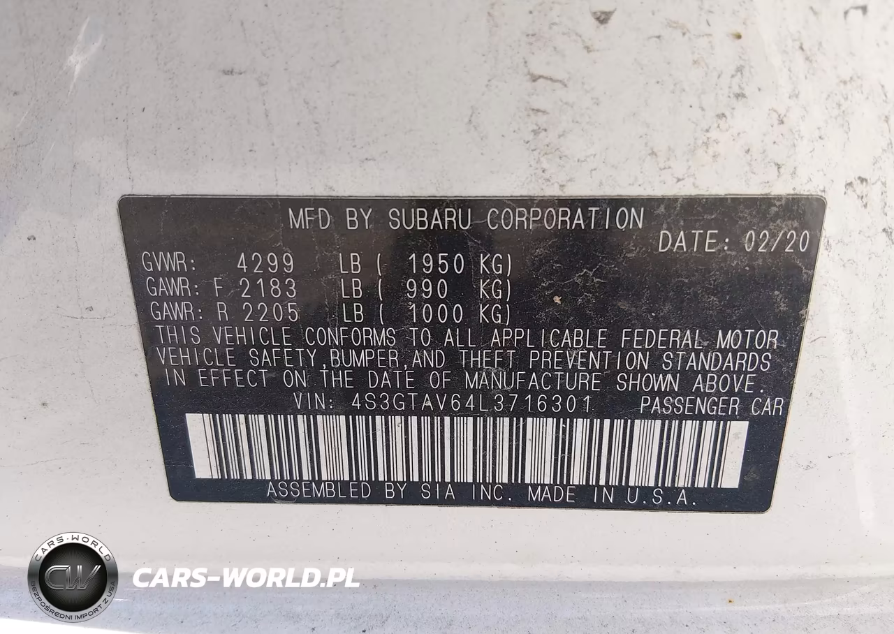 2020 Subaru Impreza Premium 5-Door VIN:4S3GTAV64L3716301 - 9