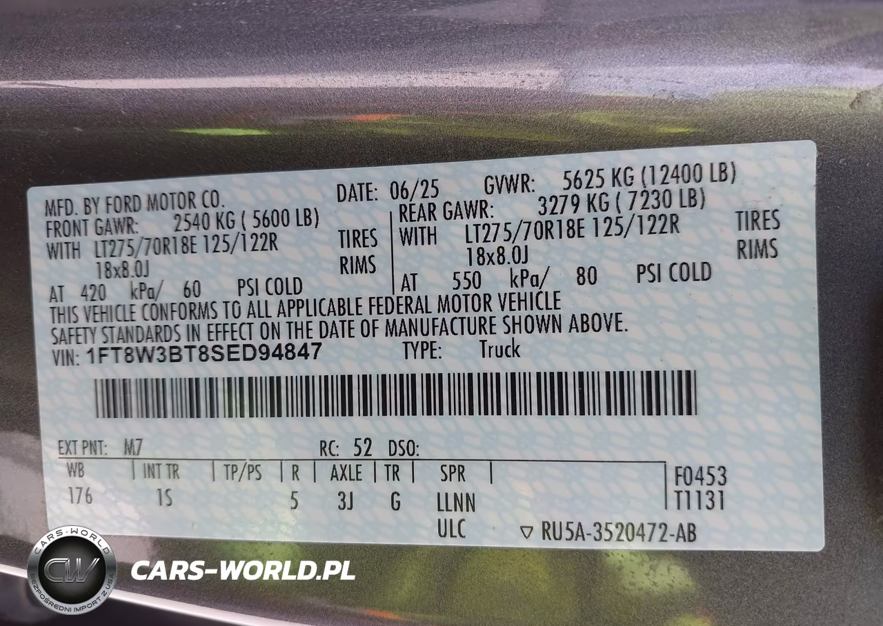 2025 Ford F-350 Xl VIN:1FT8W3BT8SED94847 - 8