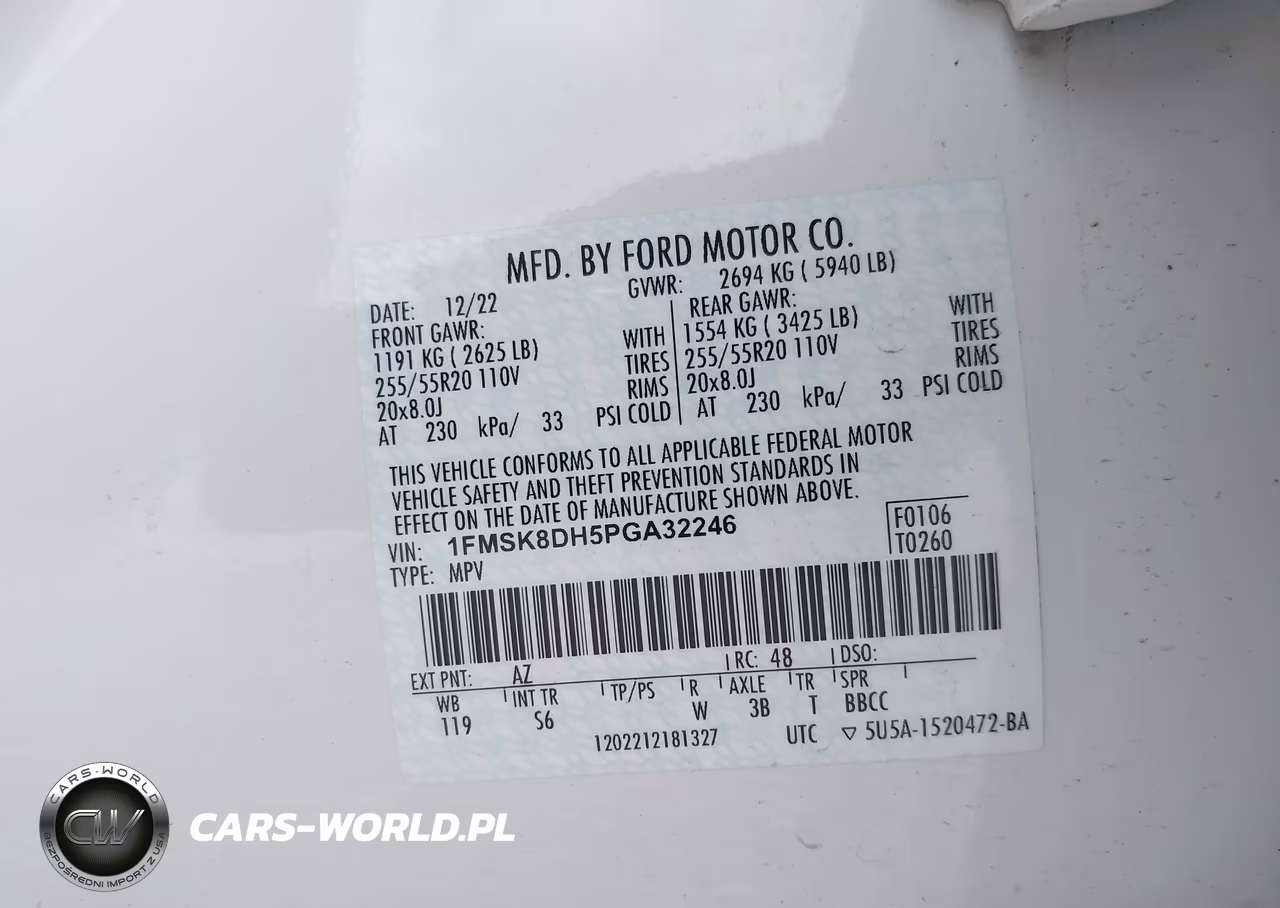 2023 Ford Explorer Xlt VIN:1FMSK8DH5PGA32246 - 9