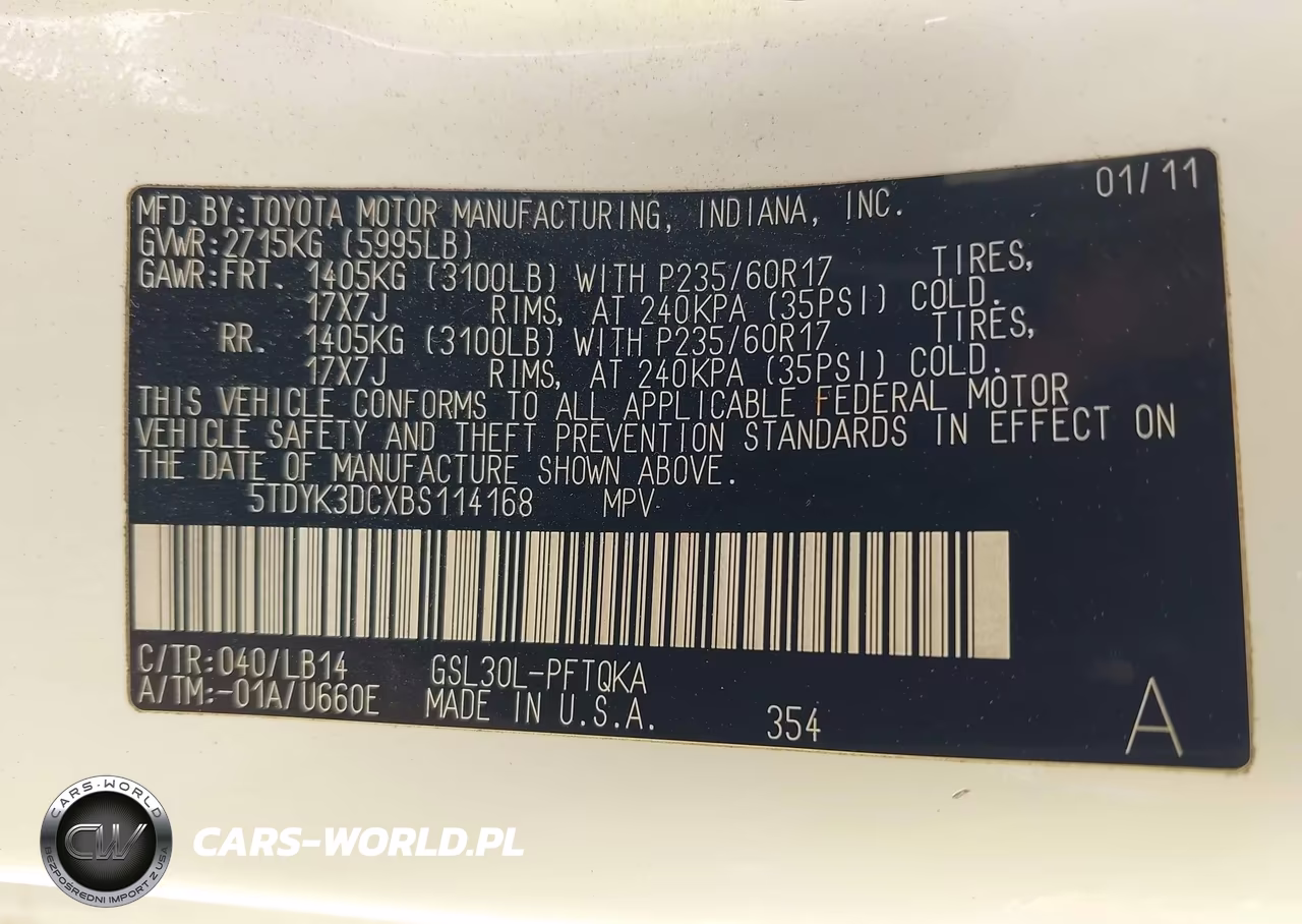 2011 Toyota Sienna VIN:5TDYK3DCXBS114168 - 9