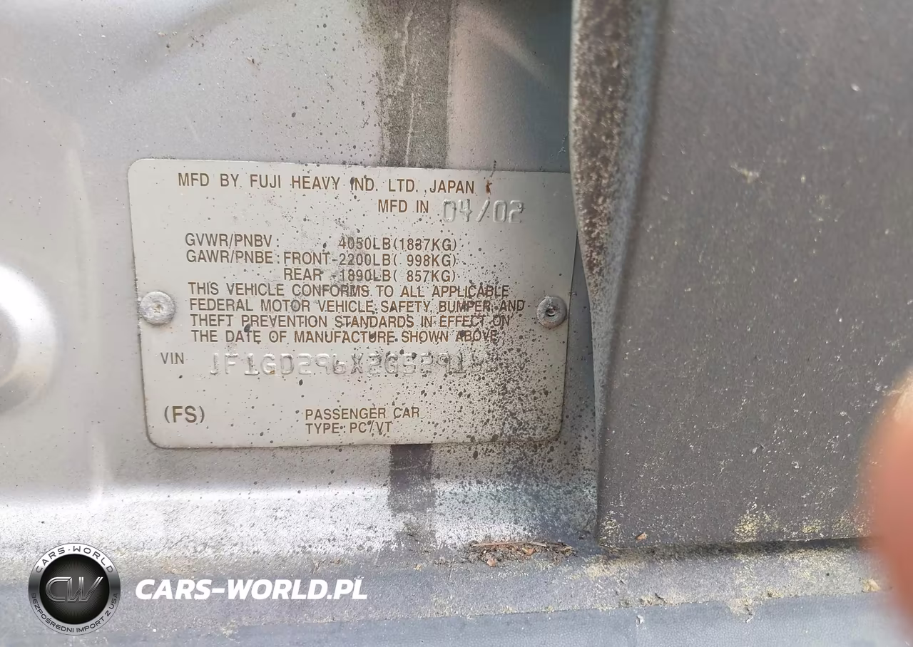 2002 Subaru Impreza Wrx VIN:JF1GD296X2G529168 - 9