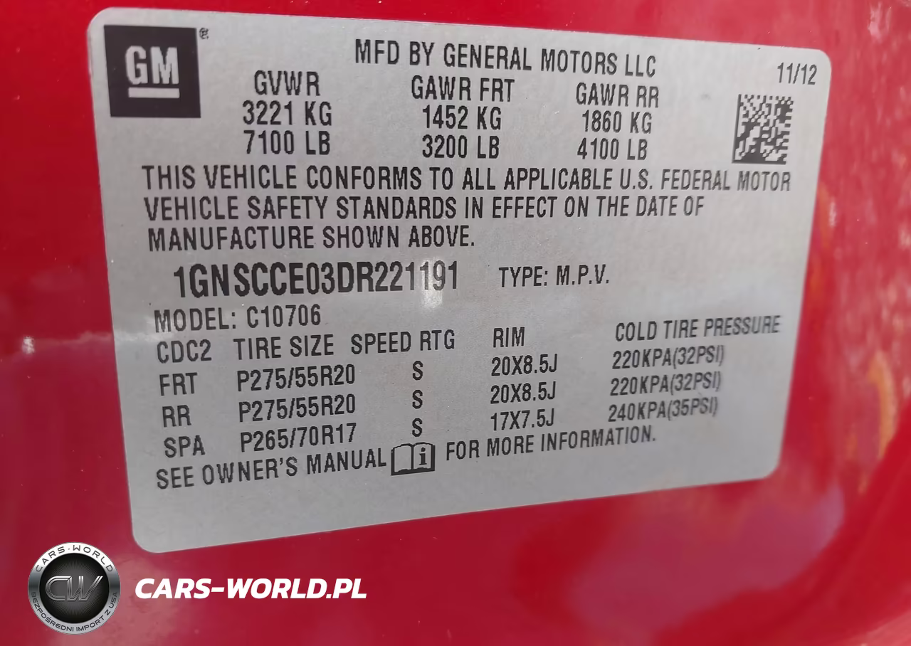 2013 Chevrolet Tahoe Ltz VIN:1GNSCCE03DR221191 - 9