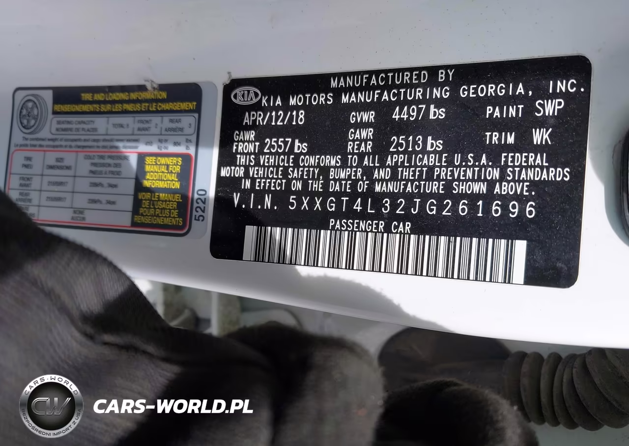 2018 Kia Optima Lx VIN:5XXGT4L32JG261696 - 9
