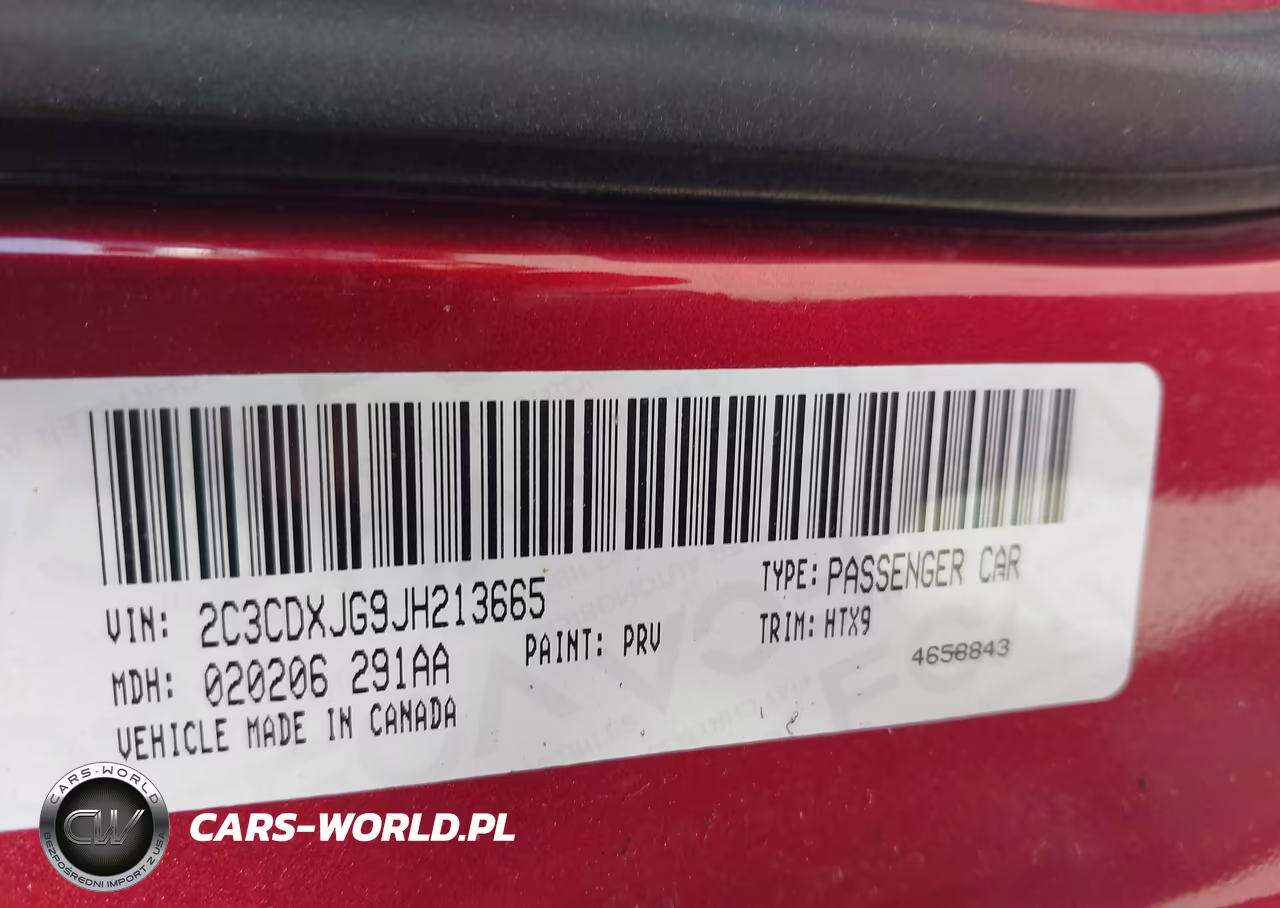 2018 Dodge Charger Gt Awd VIN:2C3CDXJG9JH213665 - 9