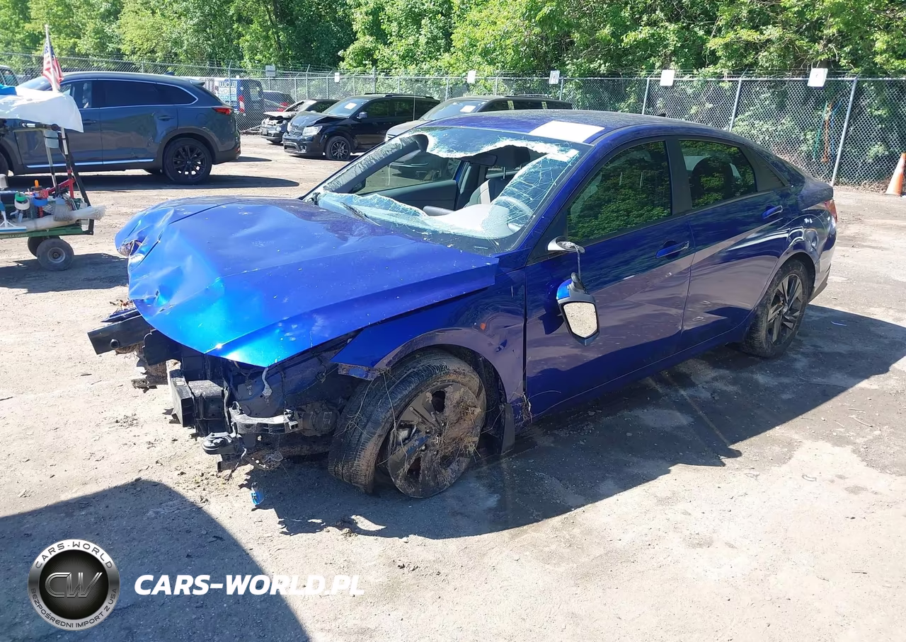 2023 Hyundai Elantra Hybrid Blue VIN:KMHLM4AJ2PU059145 - 2