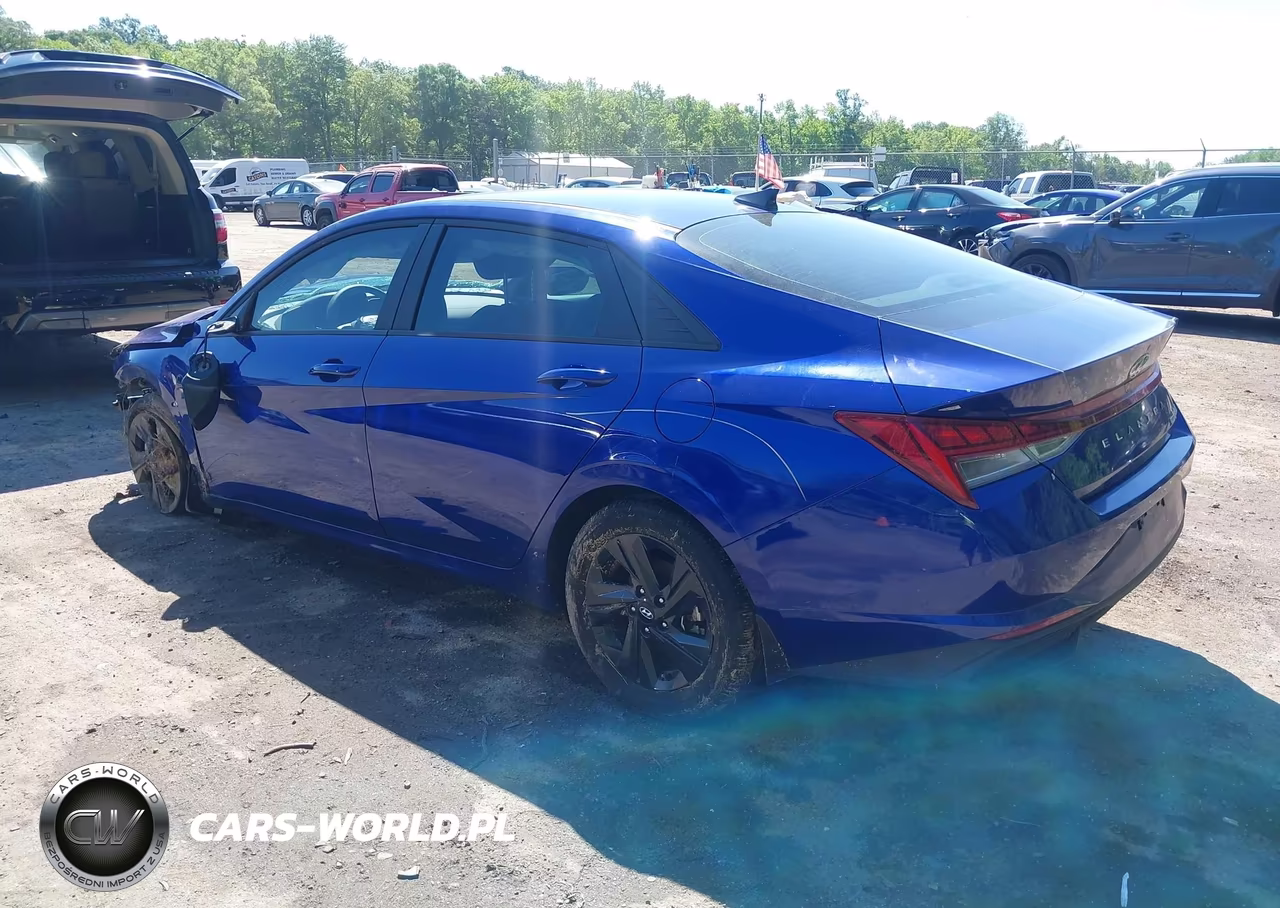 2023 Hyundai Elantra Hybrid Blue VIN:KMHLM4AJ2PU059145 - 3