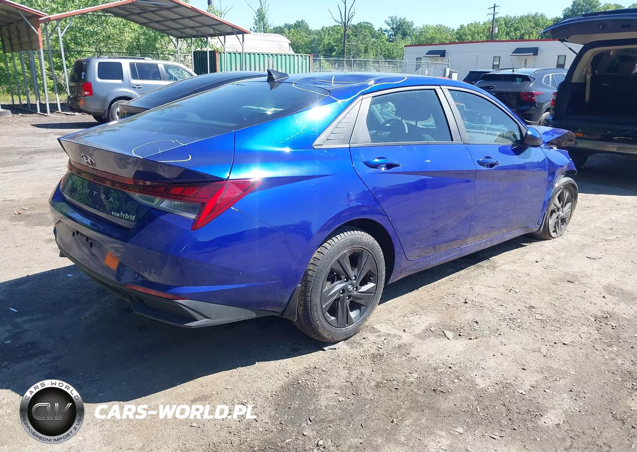 2023 Hyundai Elantra Hybrid Blue VIN:KMHLM4AJ2PU059145 - 4