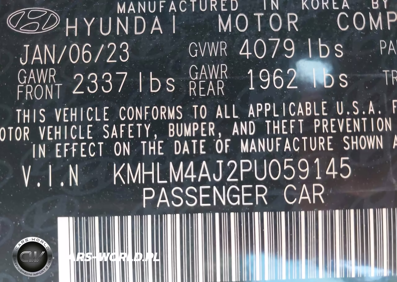 2023 Hyundai Elantra Hybrid Blue VIN:KMHLM4AJ2PU059145 - 9