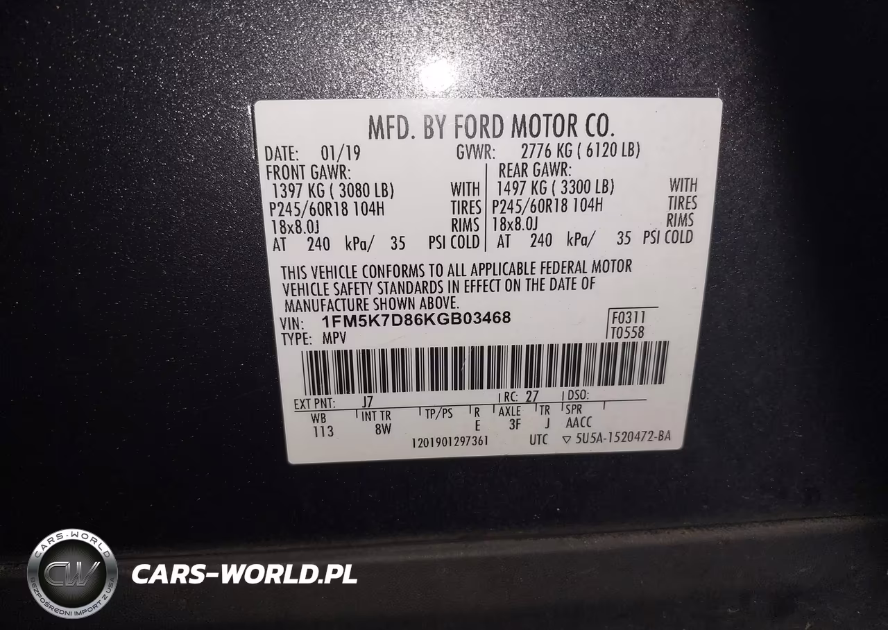 2019 Ford Explorer Xlt VIN:1FM5K7D86KGB03468 - 9