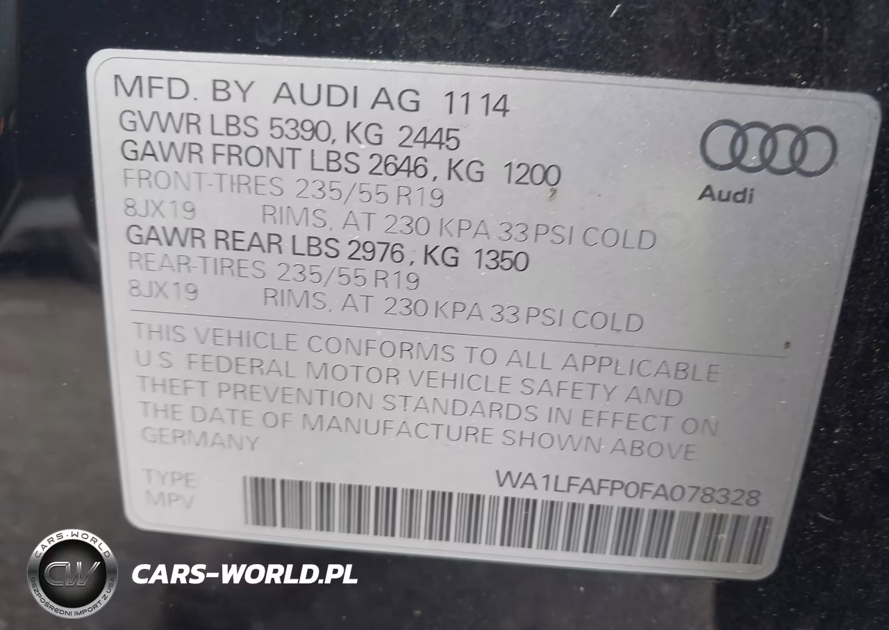 2015 Audi Q5 2.0T Premium VIN:WA1LFAFP0FA078328 - 9