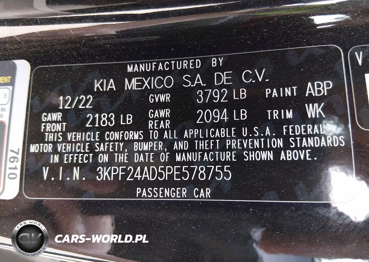 2023 Kia Forte Lxs VIN:3KPF24AD5PE578755 - 9