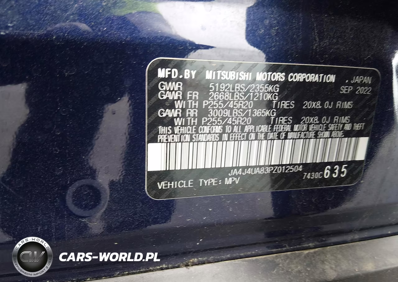 2023 Mitsubishi Outlander Ralliart S-Awc-Se 2.5 S-Awc-Se Black Edition S-Awc-Se Special Editiont S-Awc VIN:JA4J4UA83PZ012504 - 9