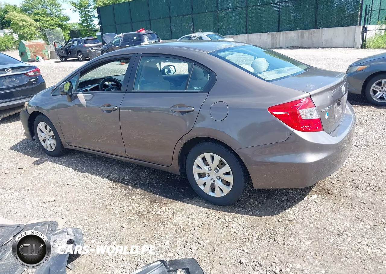 2012 Honda Civic Lx VIN:2HGFB2F59CH518225 - 3