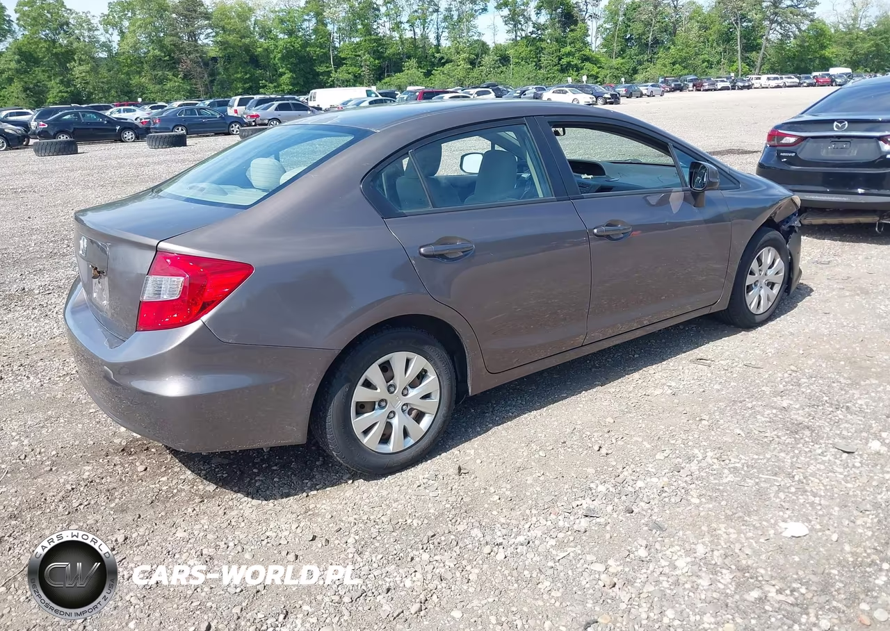 2012 Honda Civic Lx VIN:2HGFB2F59CH518225 - 4