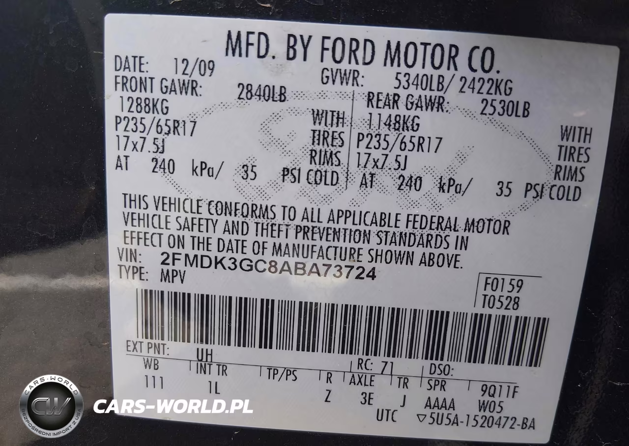 2010 Ford Edge Se VIN:2FMDK3GC8ABA73724 - 9