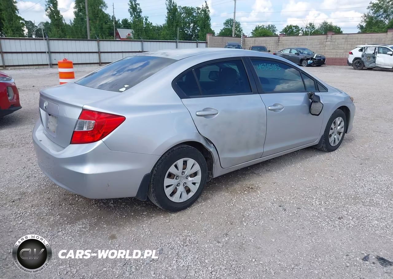 2012 Honda Civic Lx VIN:2HGFB2F59CH332202 - 4