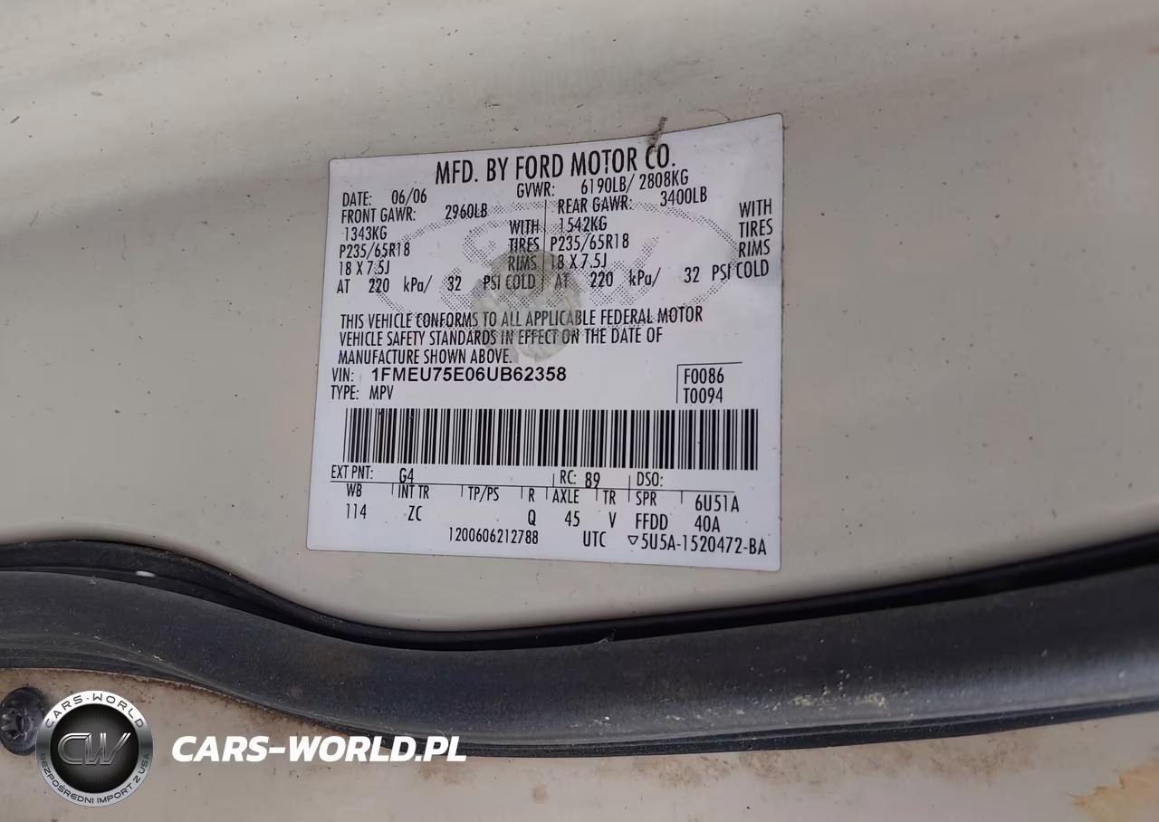 2006 Ford Explorer Limited VIN:1FMEU75E06UB62358 - 9