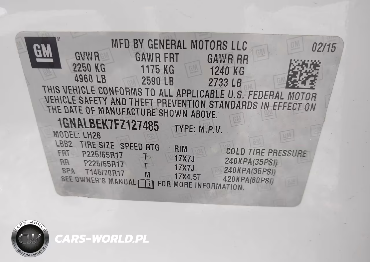 2015 Chevrolet Equinox 1Lt VIN:1GNALBEK7FZ127485 - 9