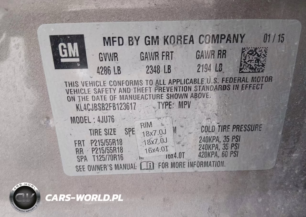 2015 Buick Encore Convenience VIN:KL4CJBSB2FB123617 - 9