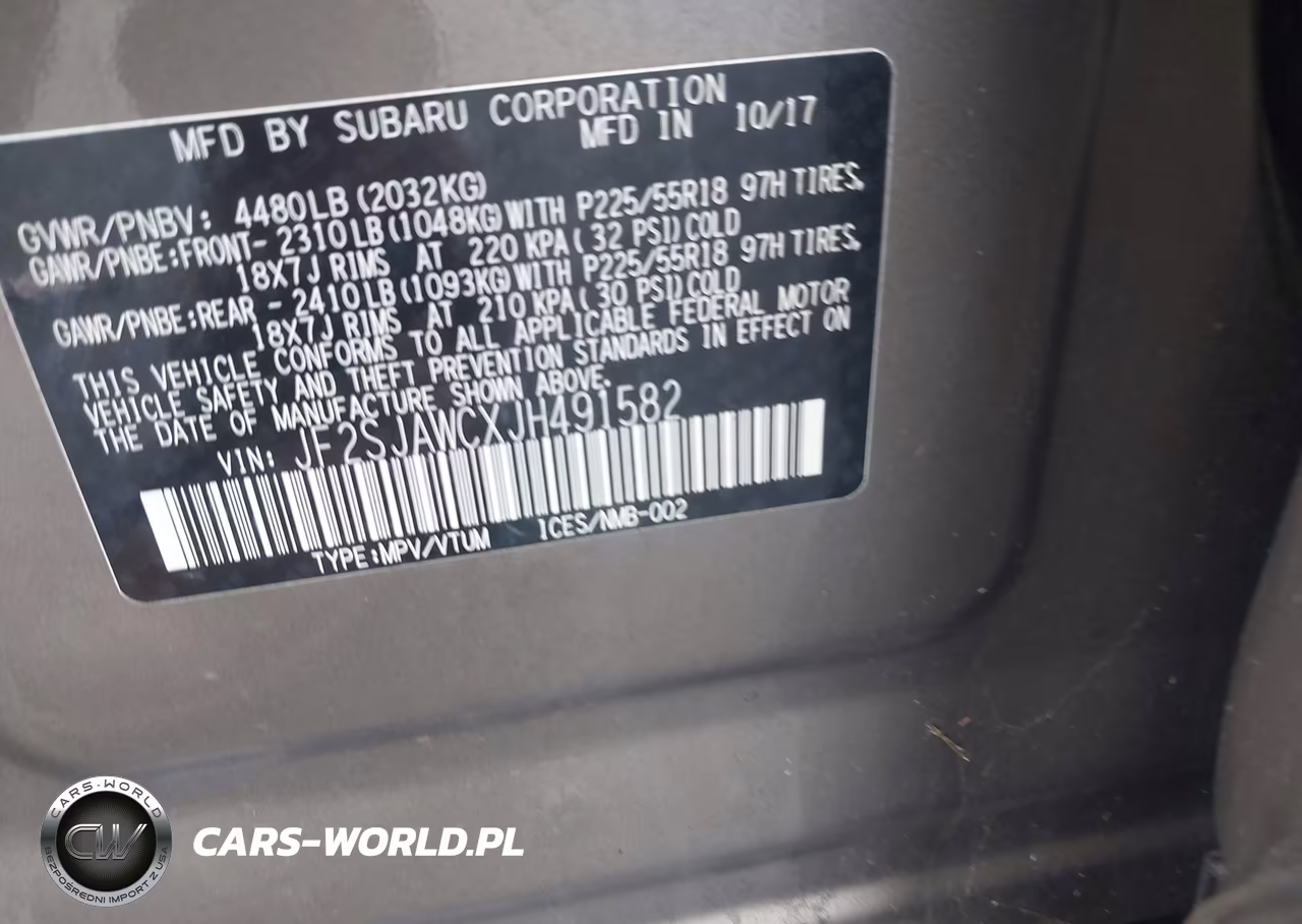 2018 Subaru Forester 2.5I Touring VIN:JF2SJAWCXJH491582 - 9