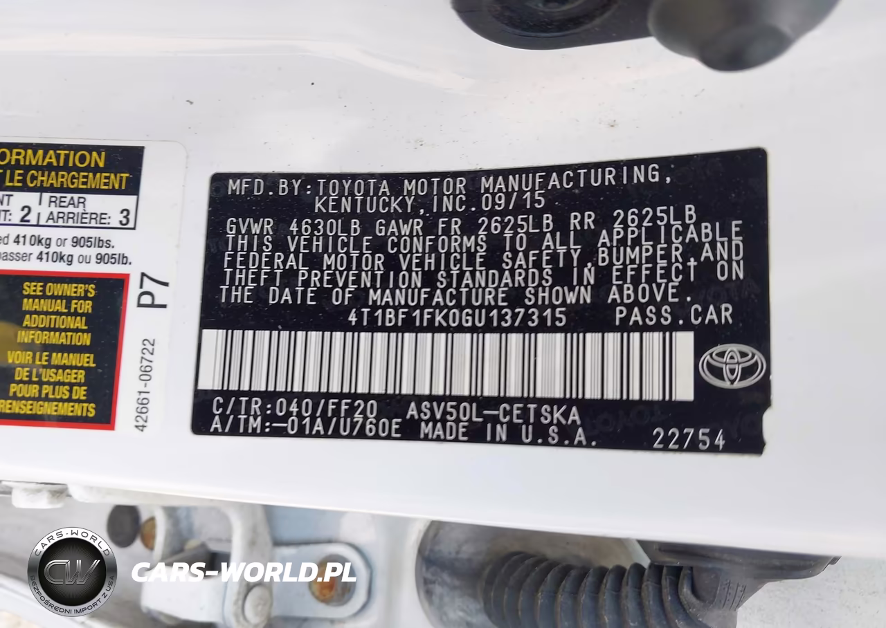 2016 Toyota Camry Se VIN:4T1BF1FK0GU137315 - 9