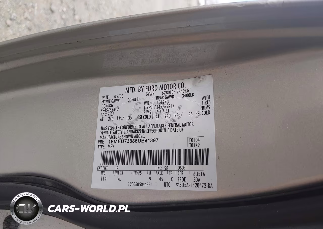 2006 Ford Explorer Xlt VIN:1FMEU73886UB41397 - 9