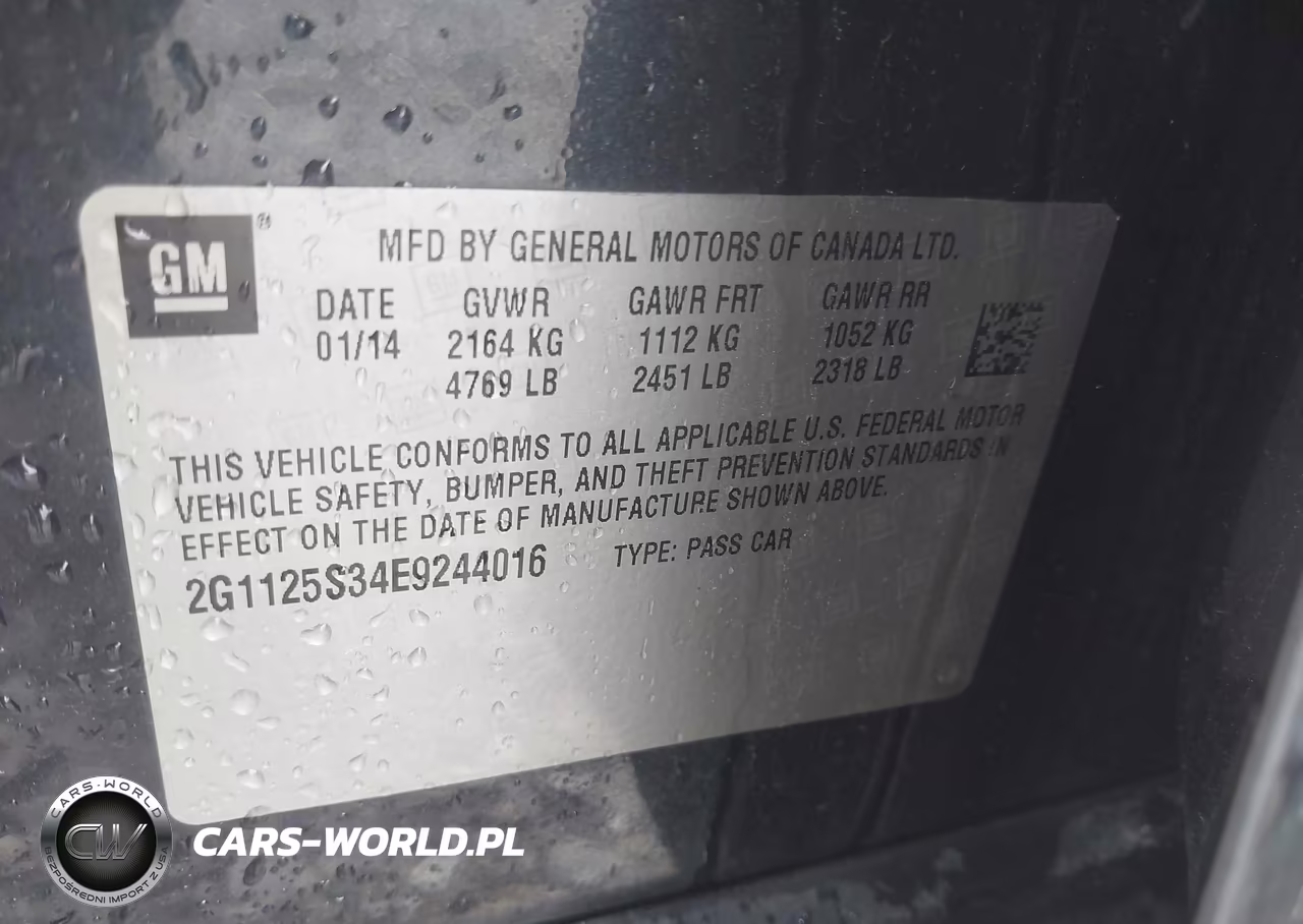 2014 Chevrolet Impala 2Lt VIN:2G1125S34E9244016 - 9