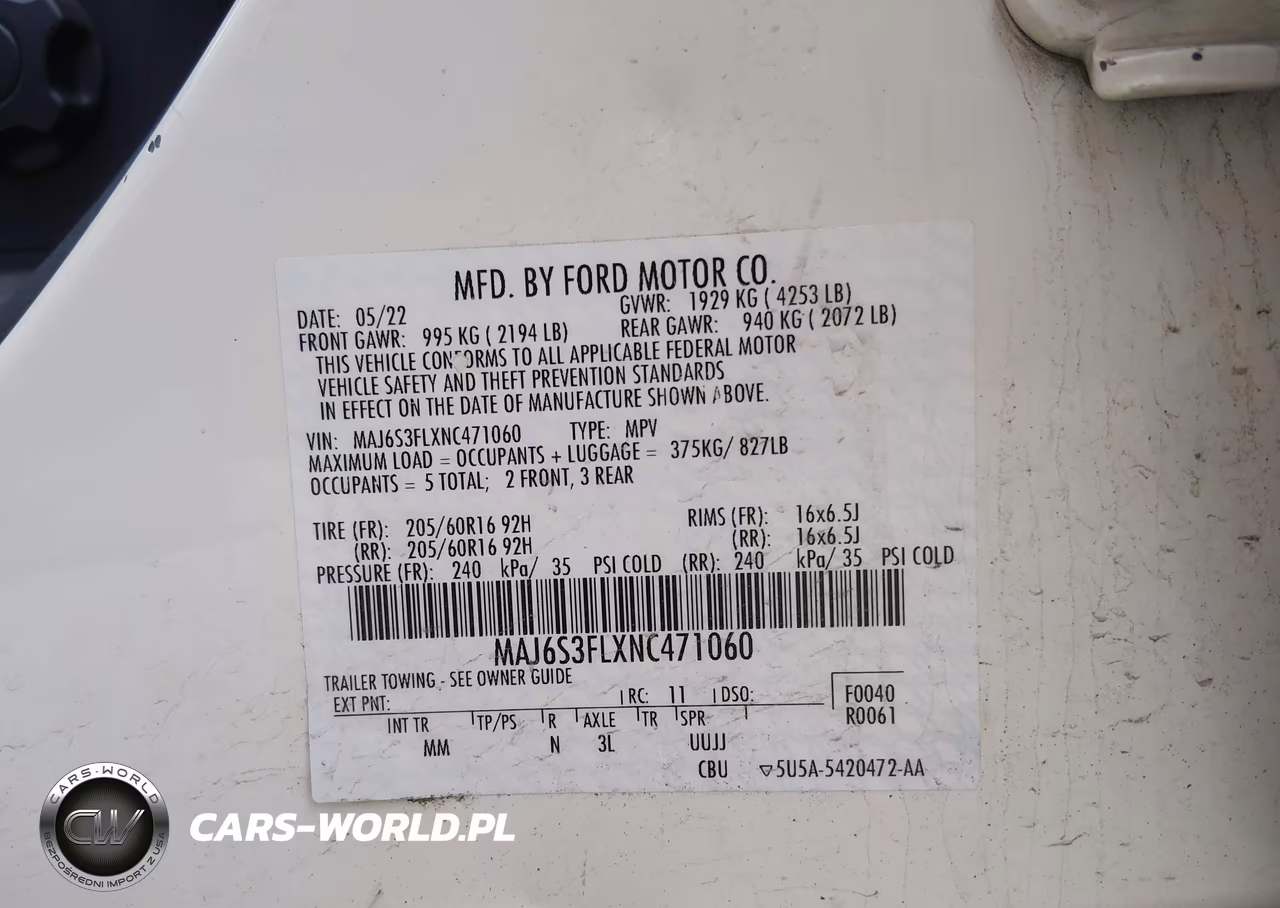 2022 Ford Ecosport S VIN:MAJ6S3FLXNC471060 - 9