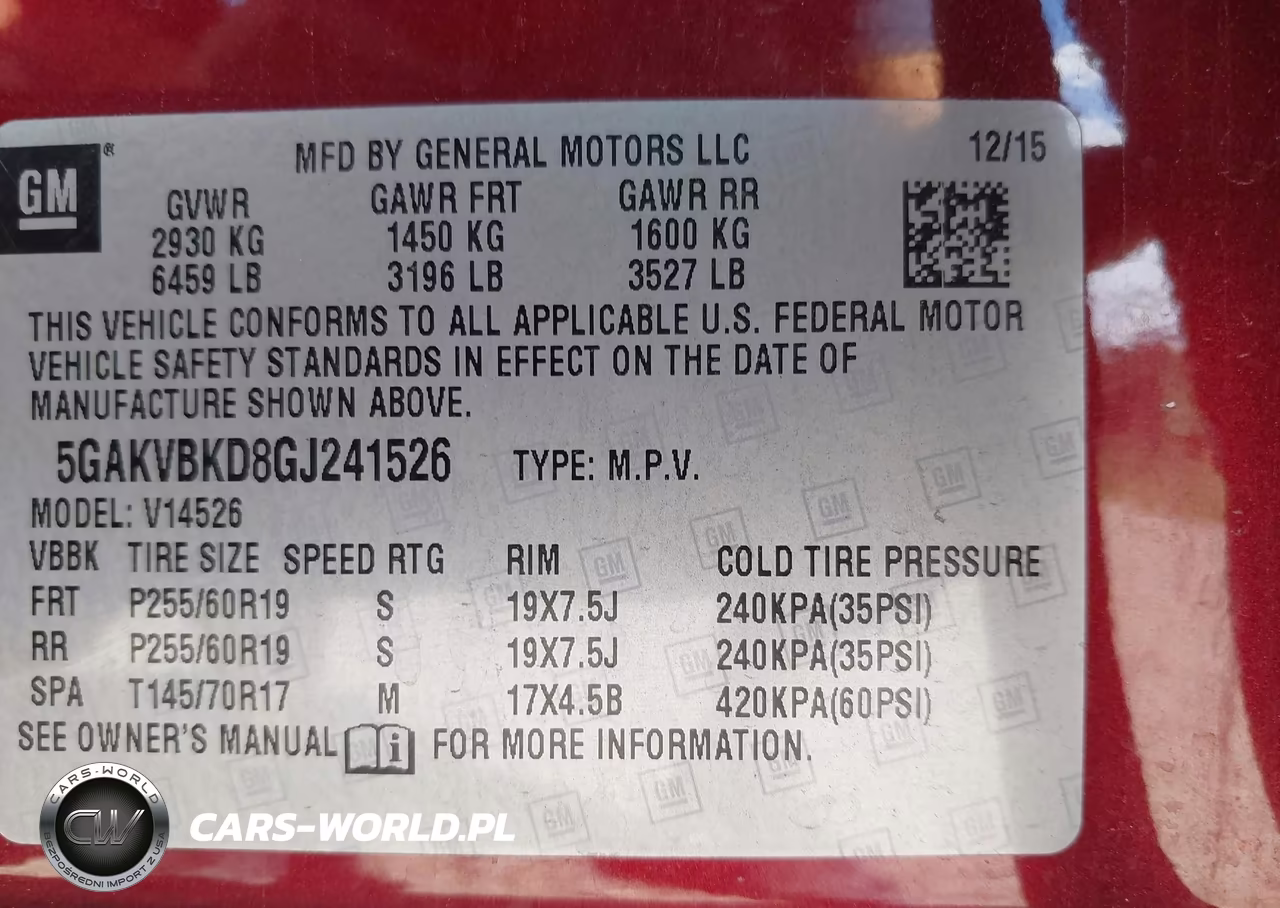 2016 Buick Enclave Leather VIN:5GAKVBKD8GJ241526 - 9