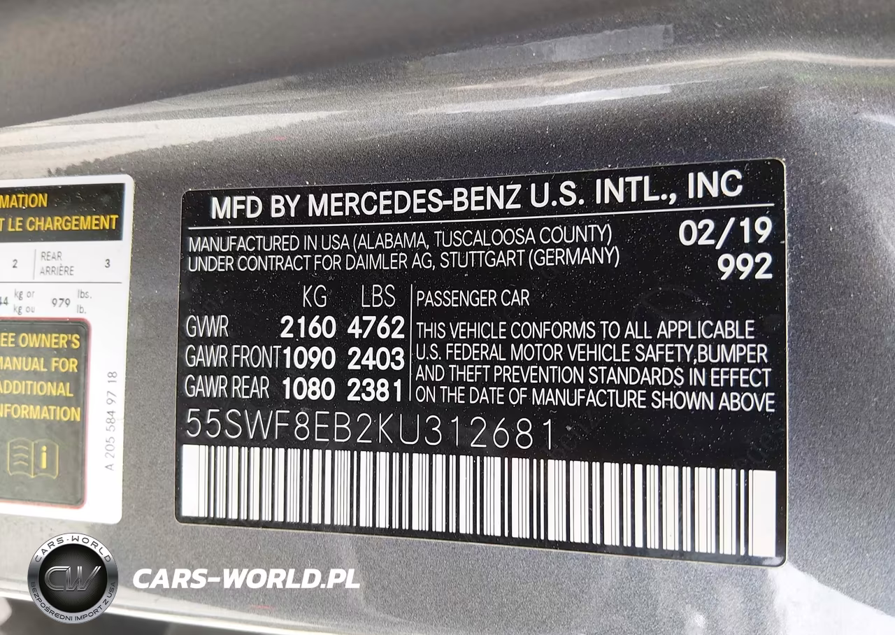 2019 Mercedes-Benz C 300 4Matic VIN:55SWF8EB2KU312681 - 9