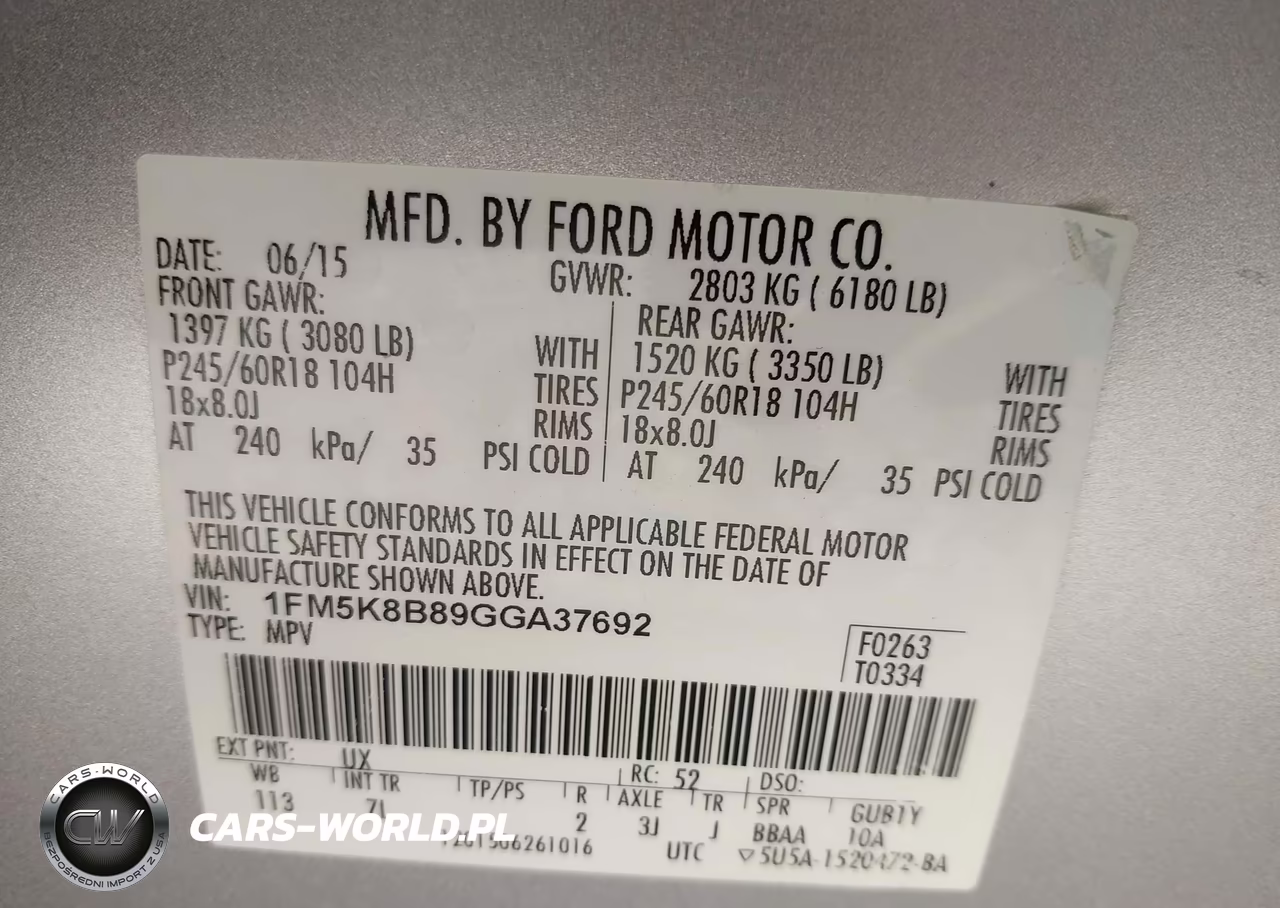 2016 Ford Explorer VIN:1FM5K8B89GGA37692 - 9