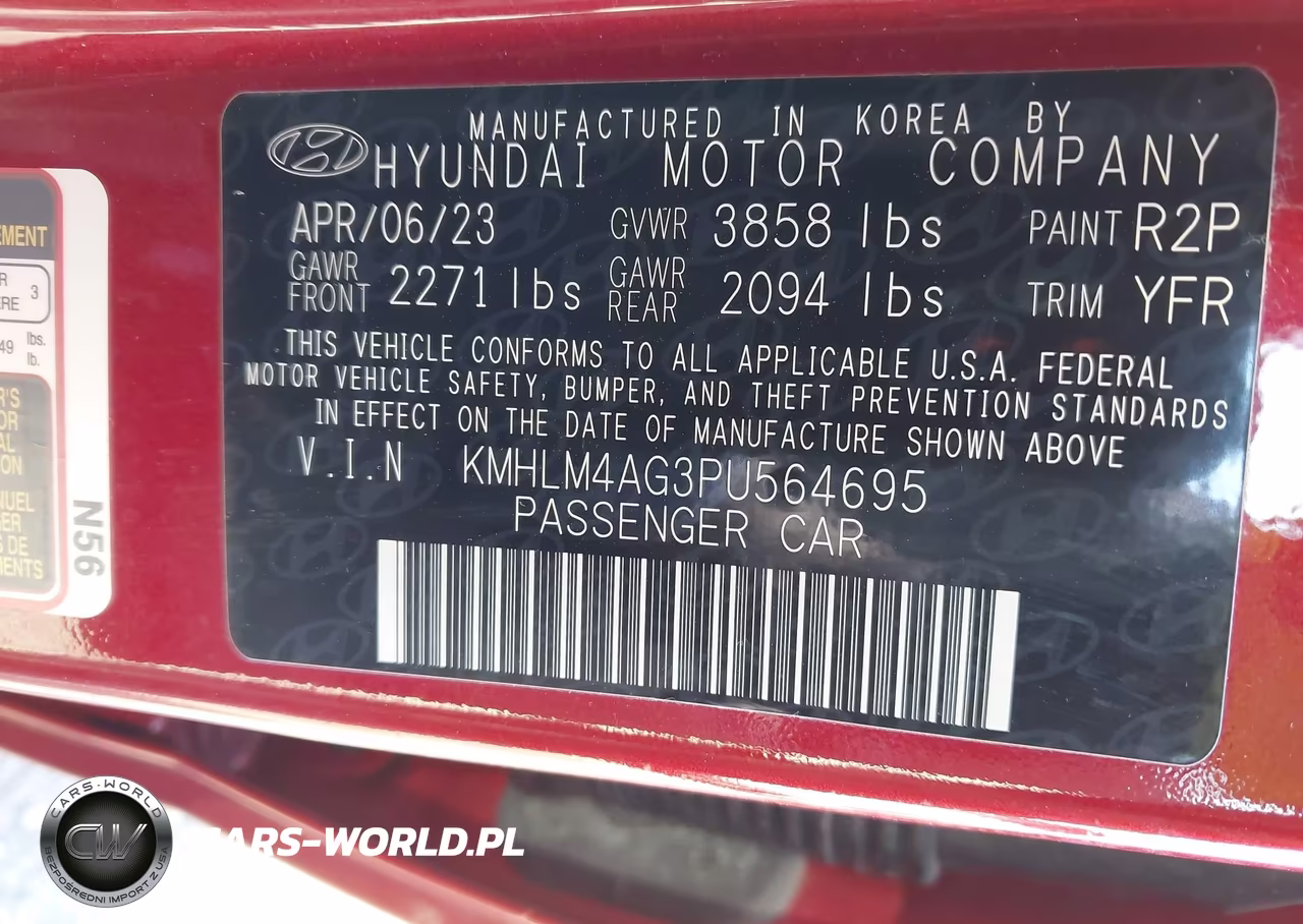 2023 Hyundai Elantra Sel VIN:KMHLM4AG3PU564695 - 9