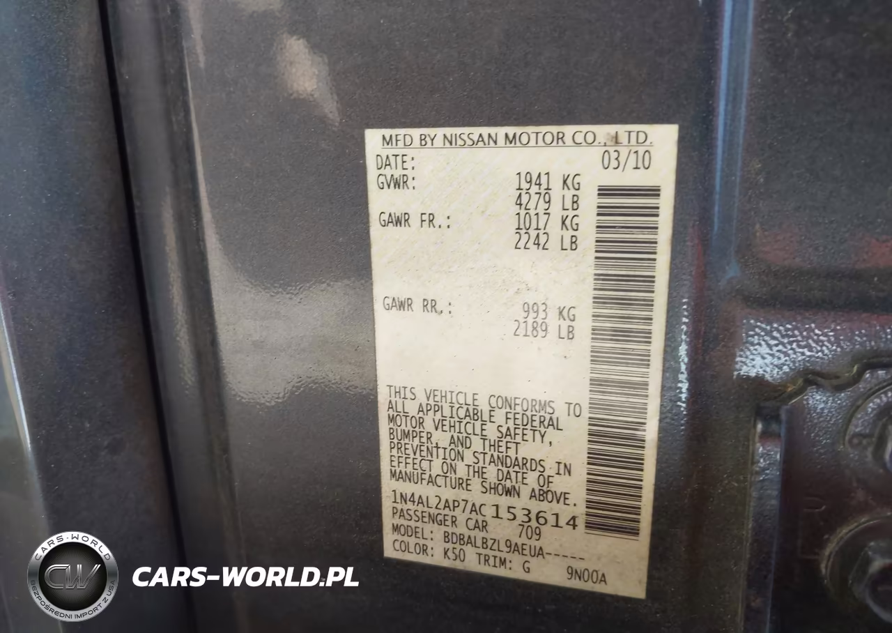 2010 Nissan Altima 2.5 S VIN:1N4AL2AP7AC153614 - 9