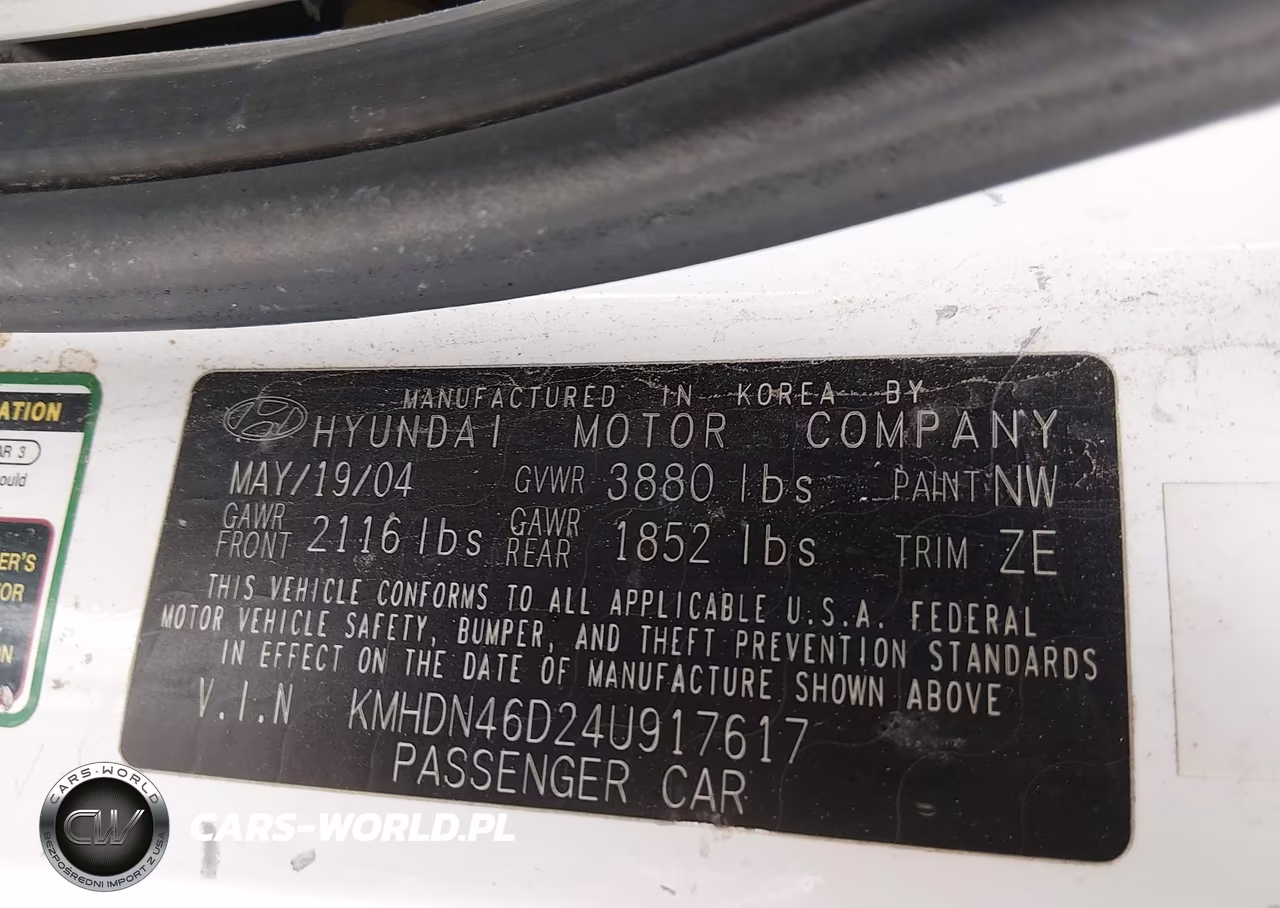 2004 Hyundai Elantra Gls-Gt VIN:KMHDN46D24U917617 - 9