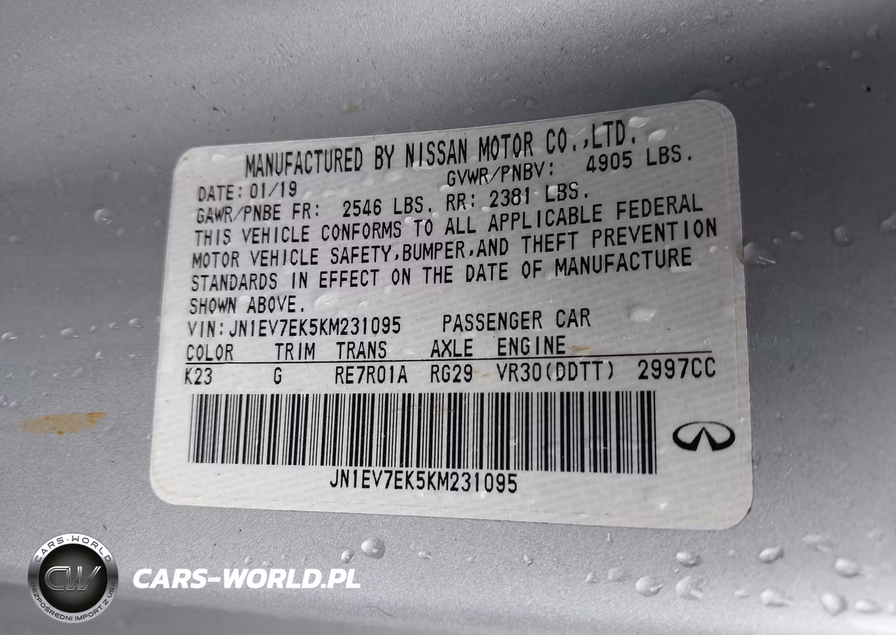 2019 Infiniti Q60 3.0T Luxe VIN:JN1EV7EK5KM231095 - 9