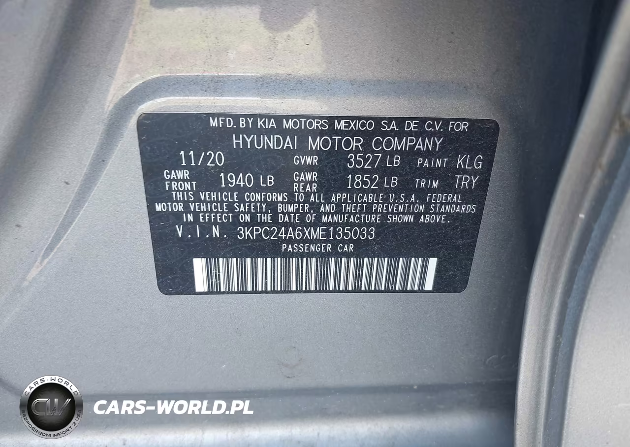 2021 Hyundai Accent Sel VIN:3KPC24A6XME135033 - 9